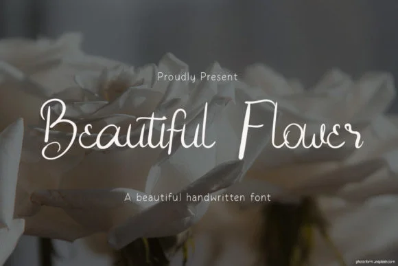 Beautiful Flower Font by Creassion Studio — Script Handwritten Font