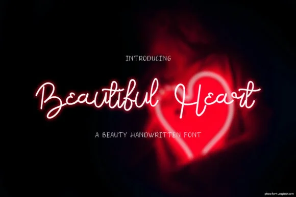 Beautiful Heart Font by Creassion Studio — Script Handwritten Font