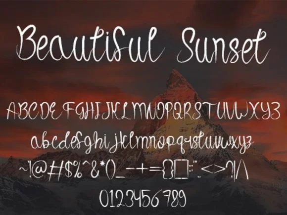 Beautiful Sunset Font by scriptstrategy — Script Handwritten Font — thumbnail 5