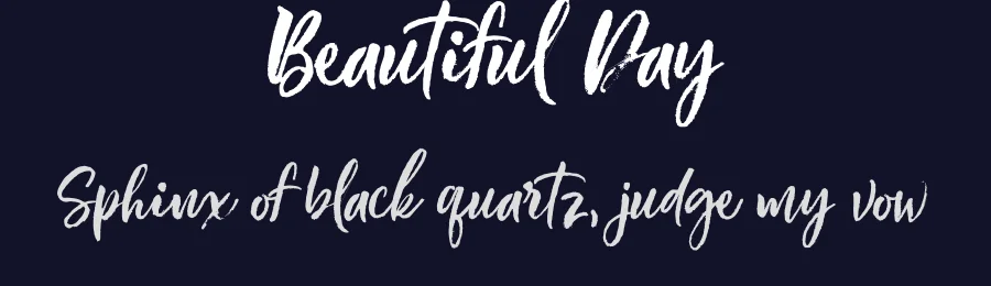 Beautiful Day by Francis Studio / Pendesal Studio — Script Handwritten Font — thumbnail 2