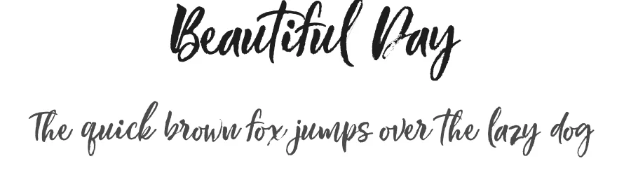 Beautiful Day by Francis Studio / Pendesal Studio — Script Handwritten Font