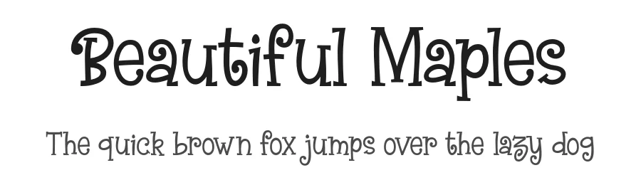 Beautiful Maples by 7NTypes β Decorative Font