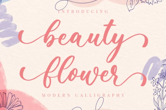 Beauty Flower Font by NissaStudio — Script Handwritten Font