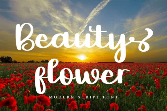 Beauty Flower Font by K_IN Studio by K_IN Studio — Script Handwritten Font