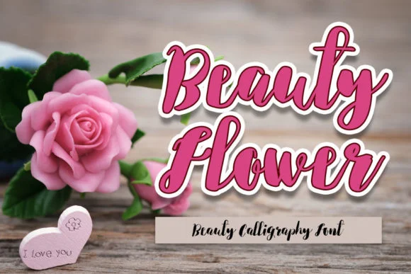 Beauty Flower Font by shiddiq.art by shiddiq.art — Script Handwritten Font
