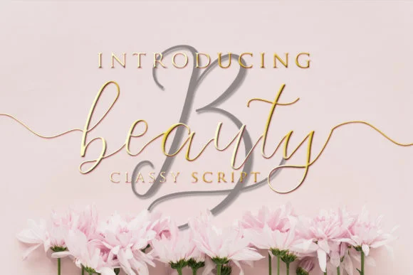 Beauty Flowers Font by Sharon ( DmStudio ) โ Script Handwritten Font
