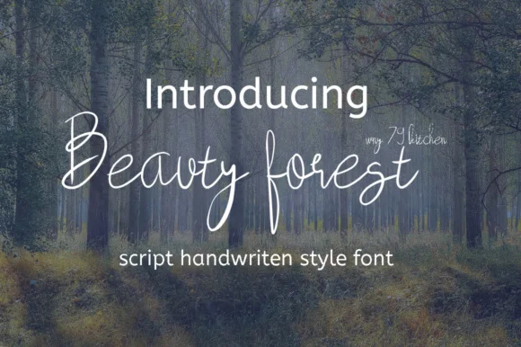 Beauty Forest Font by wny79 β Script Handwritten Font