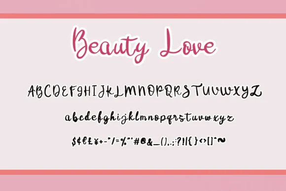 Beauty Love Font by shiddiq.art — Script Handwritten Font — thumbnail 4