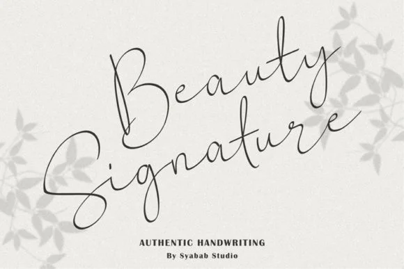 Beauty Signature Font by syabab studio by syabab studio — Script Handwritten Font