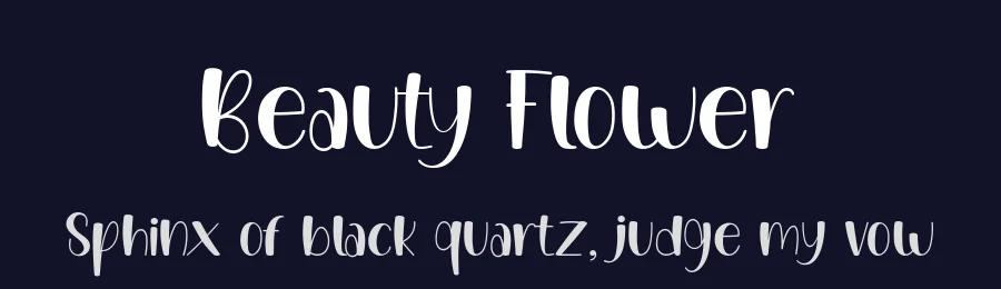 Beauty Flower by niyos — Decorative Font — thumbnail 2