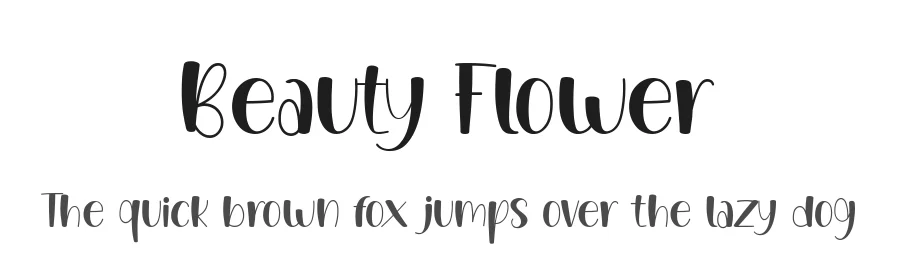 Beauty Flower by niyos — Decorative Font