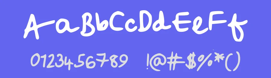 Beccasfont by Rebecca Goodson — Script Handwritten Font — thumbnail 3