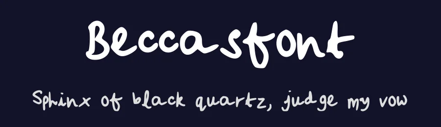 Beccasfont by Rebecca Goodson — Script Handwritten Font — thumbnail 2