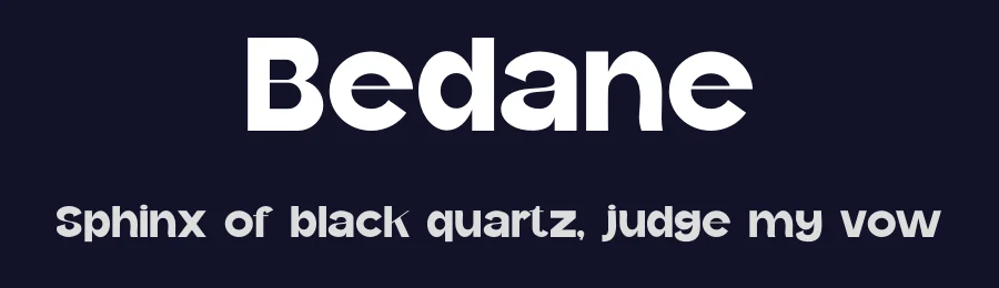 Bedane by Gilang Ternadho — Sans Serif Font — thumbnail 2