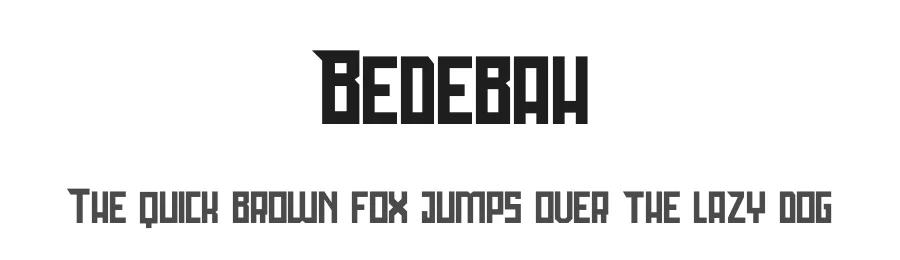 Bedebah by Holisfonts.com — Sans Serif Font