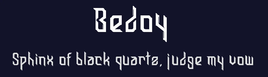 Bedoy by Jorge Bedoy — Blackletter Font — thumbnail 2