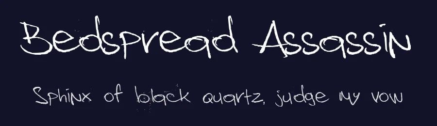 Bedspread Assassin by Billy Argel Fonts ® — Script Handwritten Font — thumbnail 2