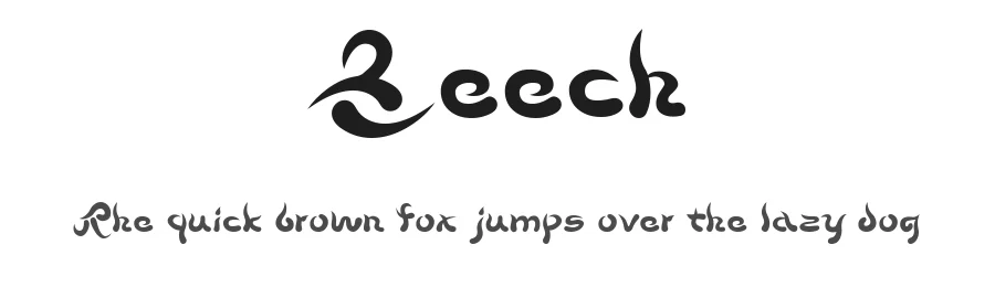 Beech by 04 — Decorative Font