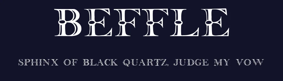 Beffle by David Rakowski — Decorative Font — thumbnail 2