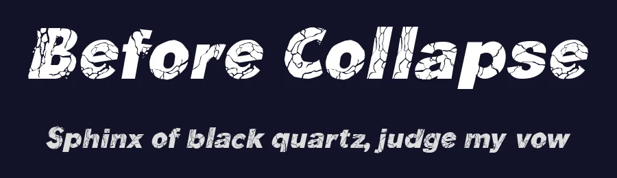 Before Collapse by Galdino Otten Fonts — Decorative Font — thumbnail 2