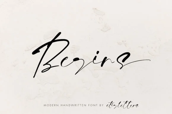 Begins Font by etigletters — Script Handwritten Font