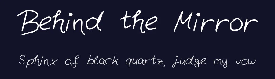 Behind the Mirror — Script Handwritten Font — thumbnail 2