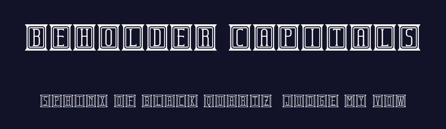 Beholder Capitals by Vladimir Nikolic — Decorative Font — thumbnail 2