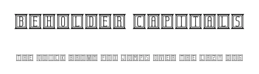 Beholder Capitals by Vladimir Nikolic — Decorative Font