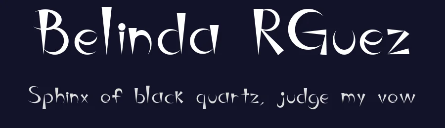 Belinda RGuez by Alba Belinda Rodríguez Baca — Decorative Font — thumbnail 2