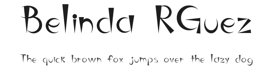 Belinda RGuez by Alba Belinda RodrΓguez Baca β Decorative Font