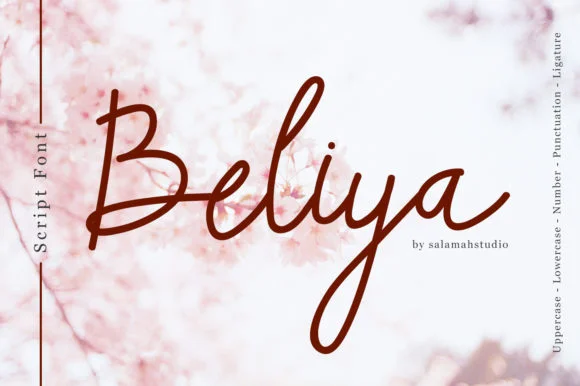 Beliya Font by Salamahtype Template — Script Handwritten Font