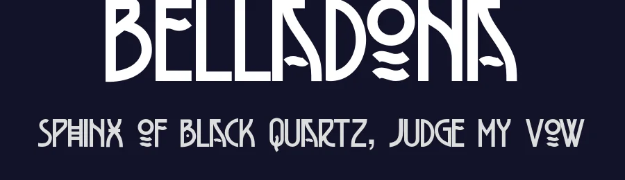 Belladona by Tano Veron — Decorative Font — thumbnail 2