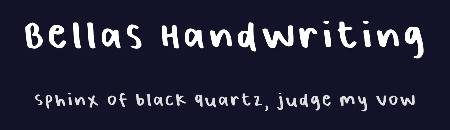 Bellas Handwriting by huangzibella — Script Handwritten Font — thumbnail 2