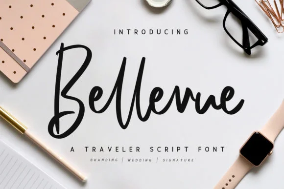 Bellevue Script Font by Graphicfresh — Script Handwritten Font