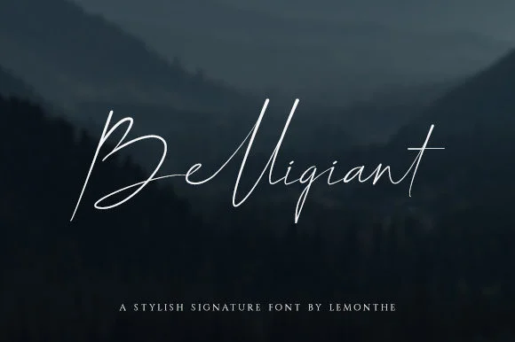 Belligiant Font by lemonthe — Script Handwritten Font