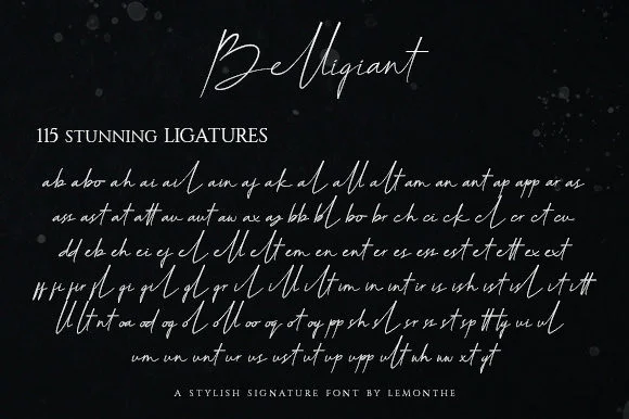 Belligiant Font by lemonthe — Script Handwritten Font — thumbnail 6