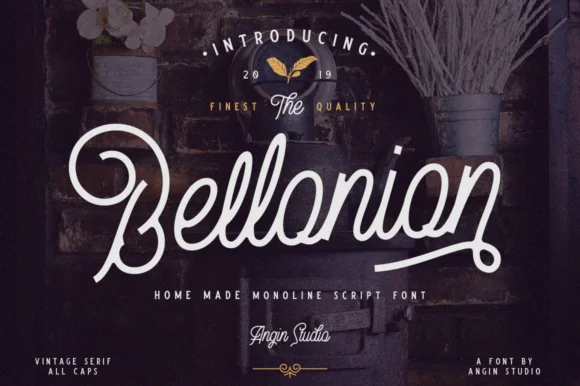 Bellonion Font by Angin Studio — Script Handwritten Font