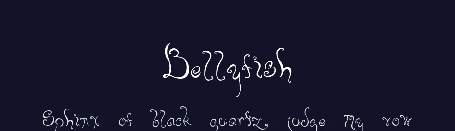 Bellyfish by Lacey E. Kavanaugh — Decorative Font — thumbnail 2