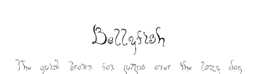 Bellyfish by Lacey E. Kavanaugh — Decorative Font