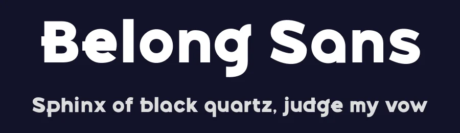 Belong Sans by Ryul Davidson — Sans Serif Font — thumbnail 2