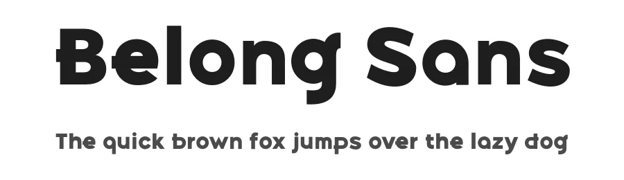 Belong Sans by Ryul Davidson — Sans Serif Font