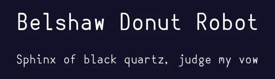 Belshaw Donut Robot by Haley Fiege — Sans Serif Font — thumbnail 2