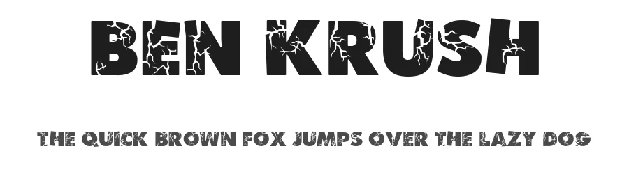Ben Krush by Bazhen Yurchenko — Decorative Font