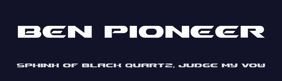 Ben Pioneer by Bazhen Yurchenko — Display Font — thumbnail 2