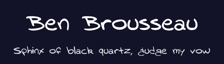 Ben Brousseau by Ben Brousseau — Script Handwritten Font — thumbnail 2
