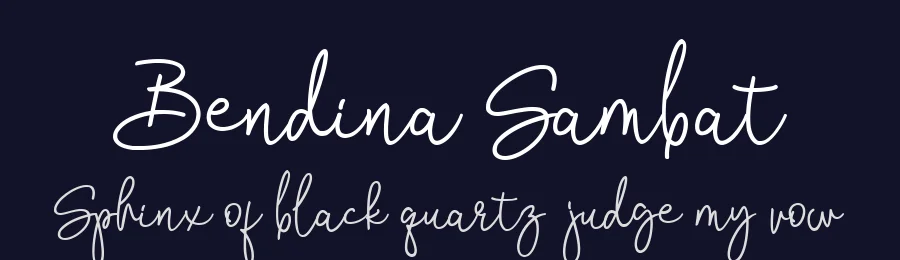 Bendina Sambat by aldedesign — Script Handwritten Font — thumbnail 2