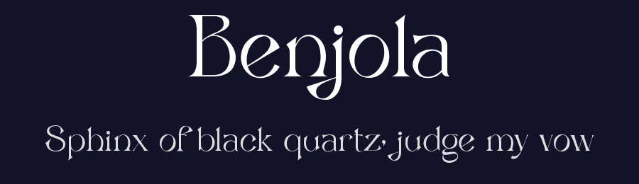 Benjola by ToniStudio — Serif Font — thumbnail 2