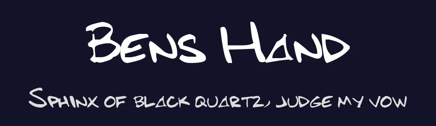 Bens Hand by Ben McCoy — Script Handwritten Font — thumbnail 2