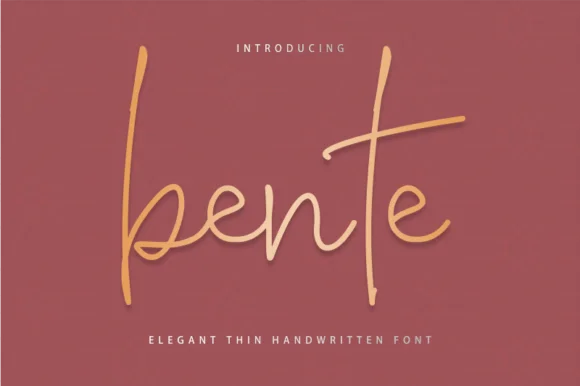 Bente Font by arukidz.fl — Script Handwritten Font
