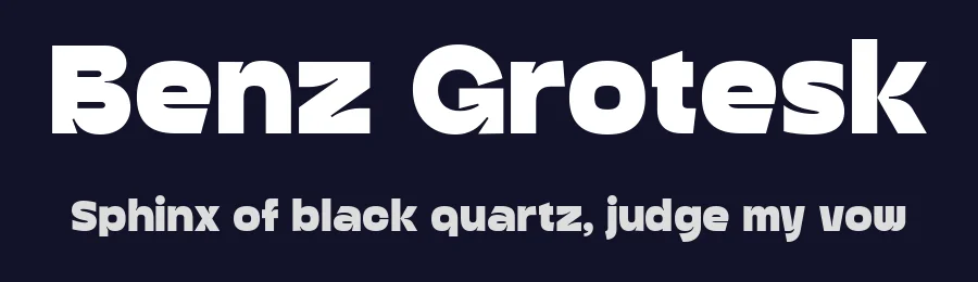 Benz Grotesk by Sign Studio — Sans Serif Font — thumbnail 2